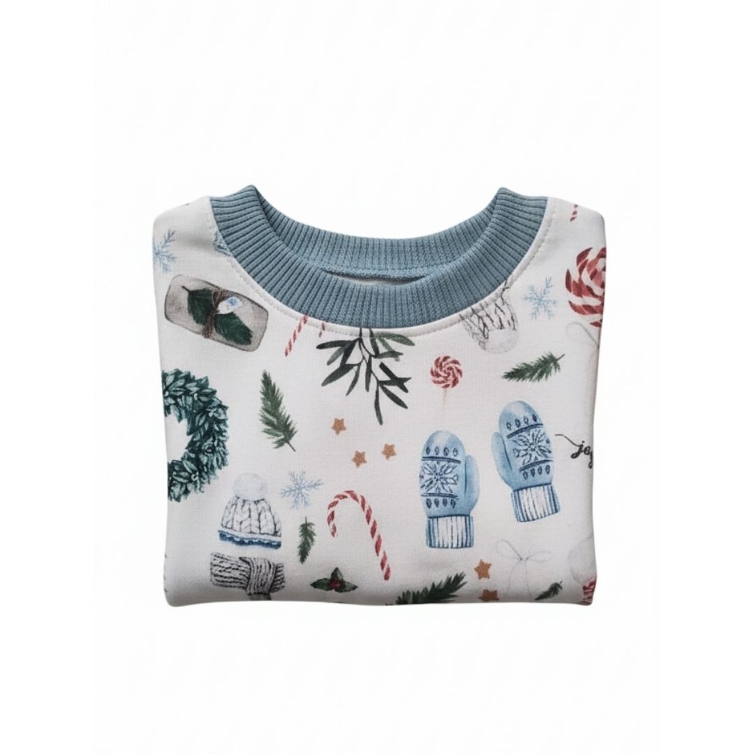 Παιδική μπλούζα-φούτερ οργανικό βαμβάκι 'Warm Wishes'-Miley+Moss 3-24months
