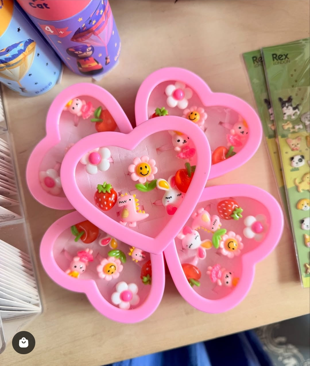 Set of 7 kid's rings in different designs