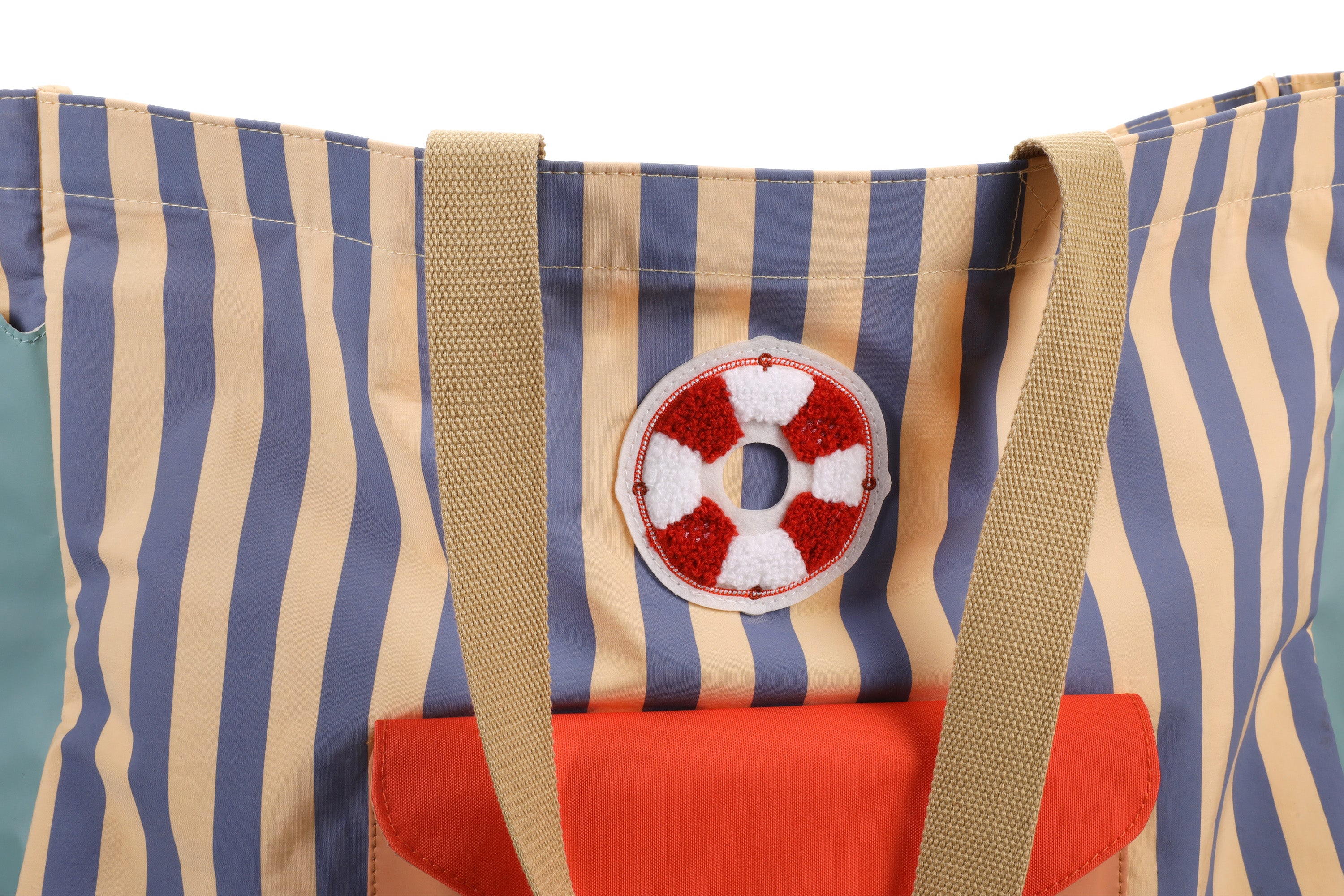 Shopper blue whale + sandy yellow - wonders of the deep sea  48x13x37cm Sticky Lemon