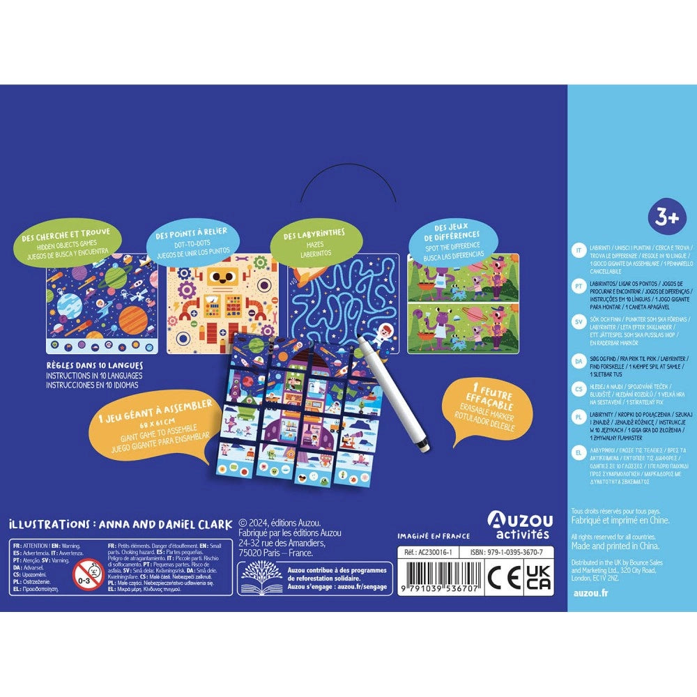 Παιδικό παιχνίδι με 20 δραστηριότητες Space 3 ετών+ Auzou