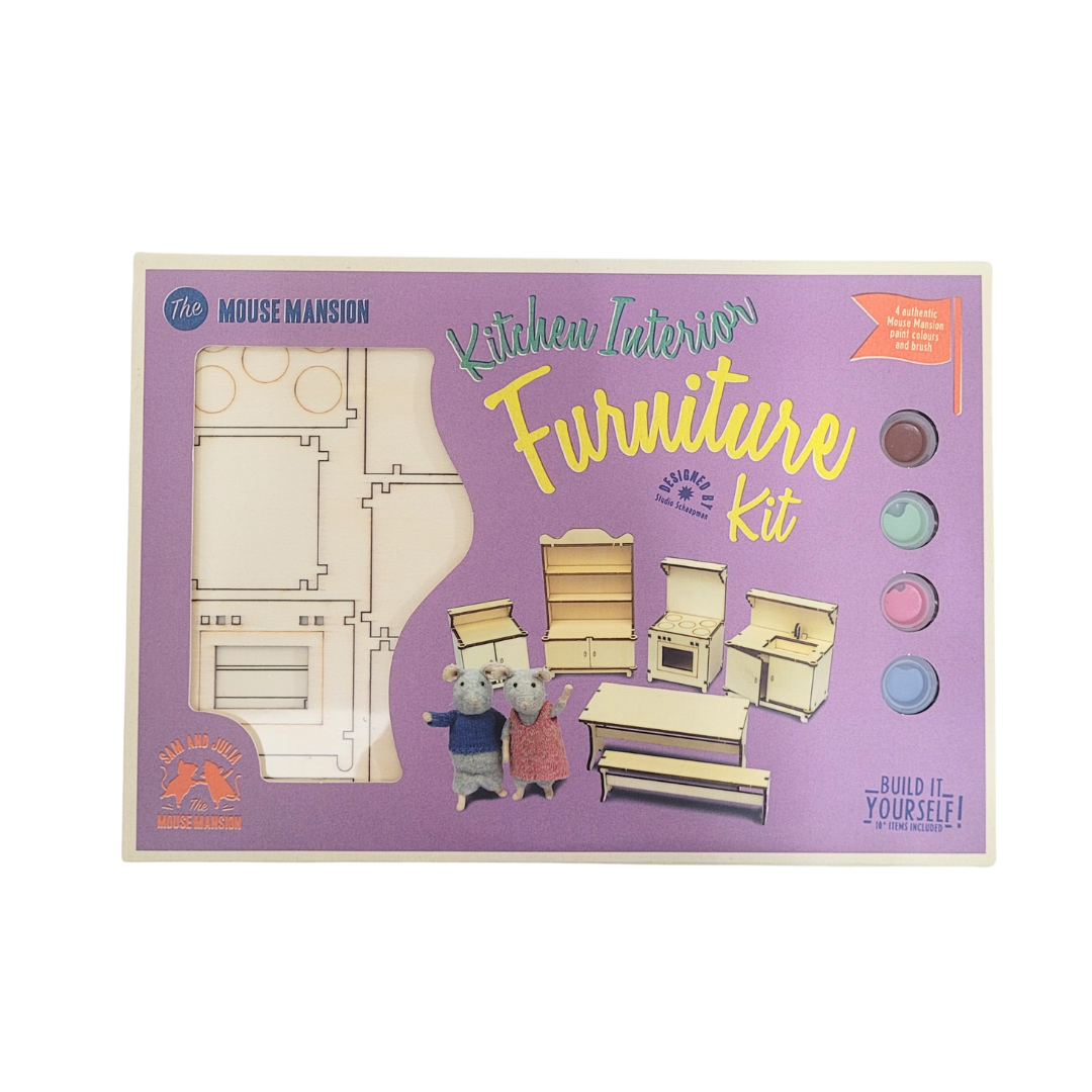 Κιτ κατασκευής επίπλων DIY - Κουζίνα για κουκλόσπιτο 6+ετών
