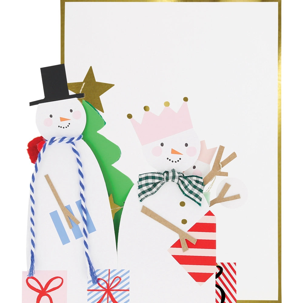Meri Meri Snowman Family Concertina Christmas Card