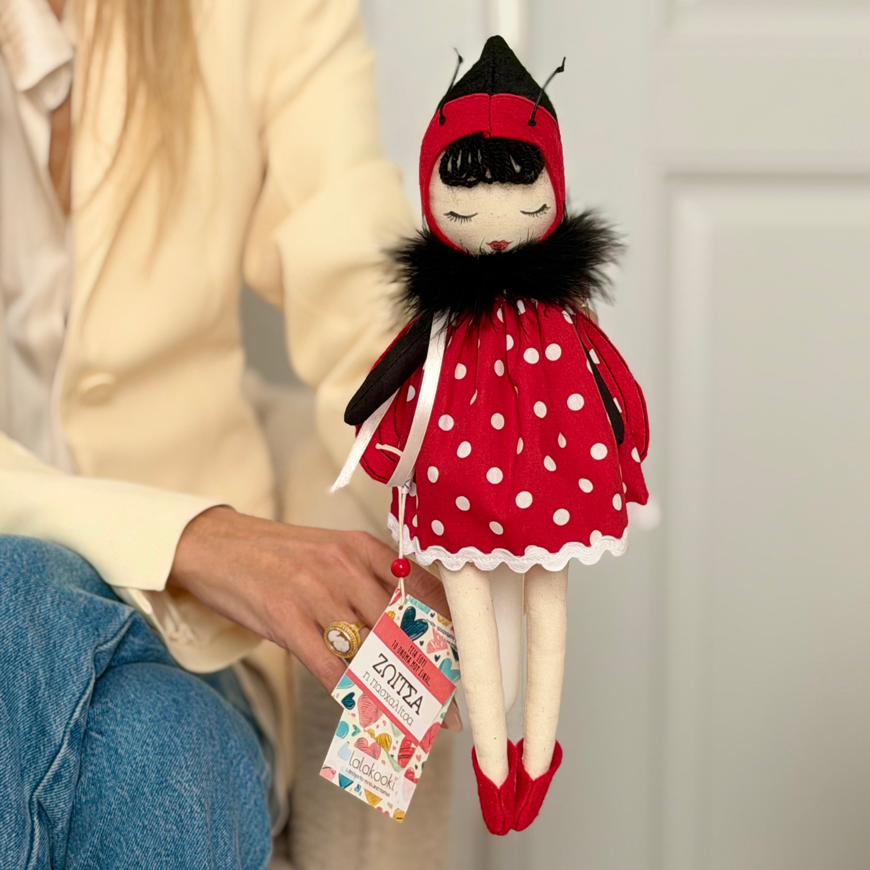 Handmade Easter candle Zoe the ladybug