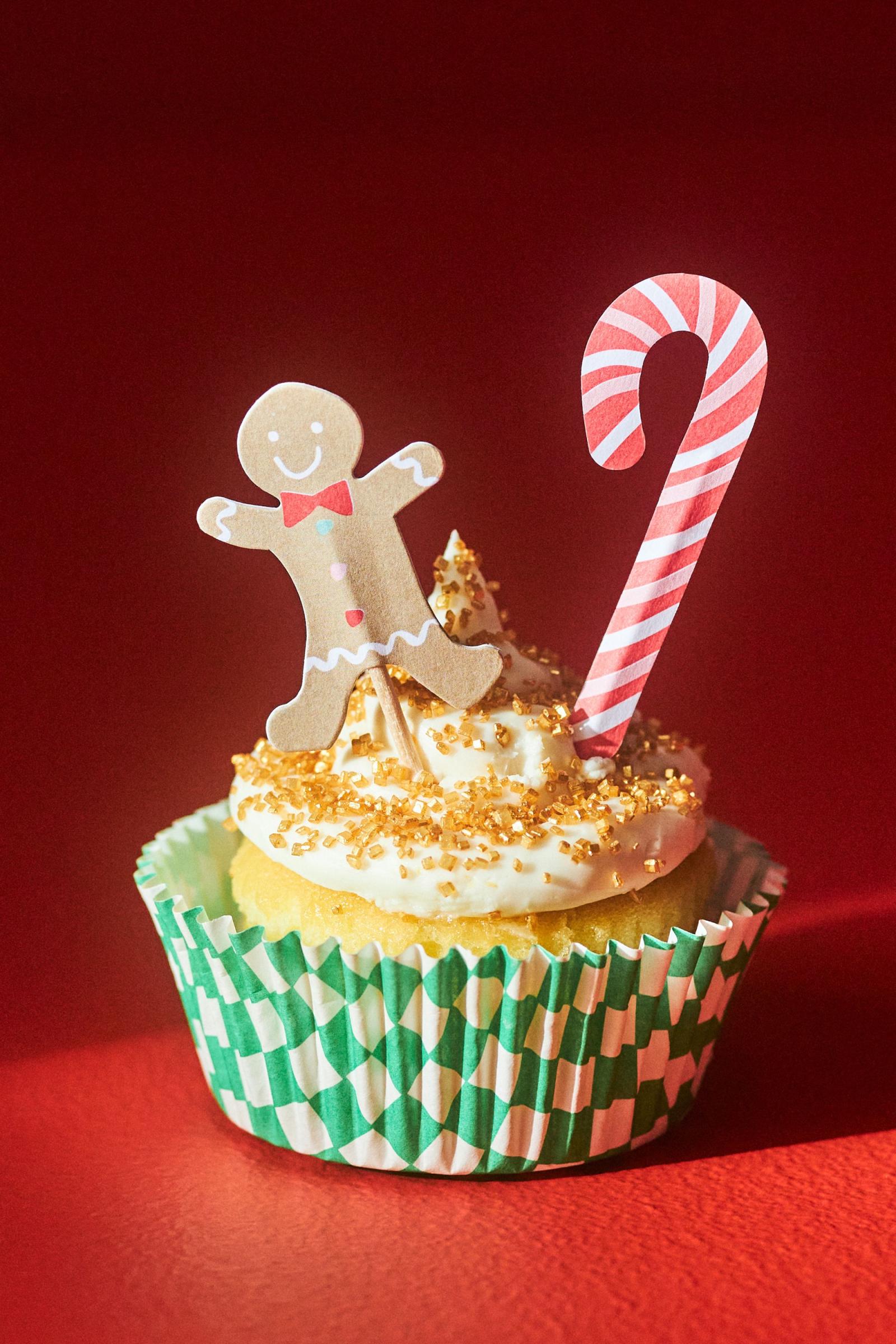 Cupcake Kit φορμάκια και toppers για παιδικό πάρτι με χριστουγεννιάτικα στοιχεία Meri Meri