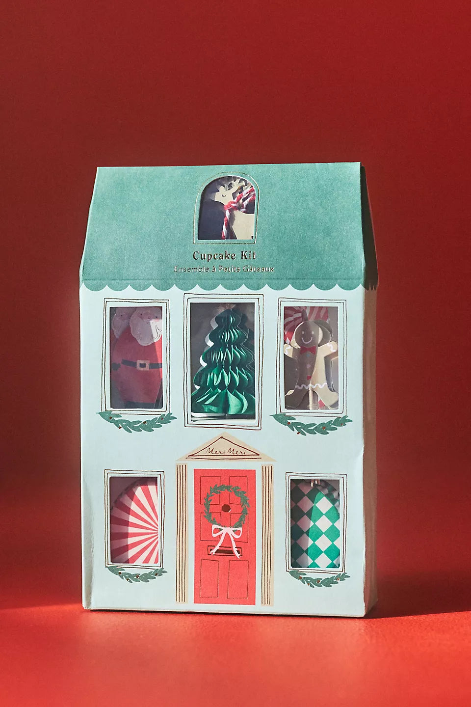 Cupcake Kit φορμάκια και toppers για παιδικό πάρτι με χριστουγεννιάτικα στοιχεία Meri Meri