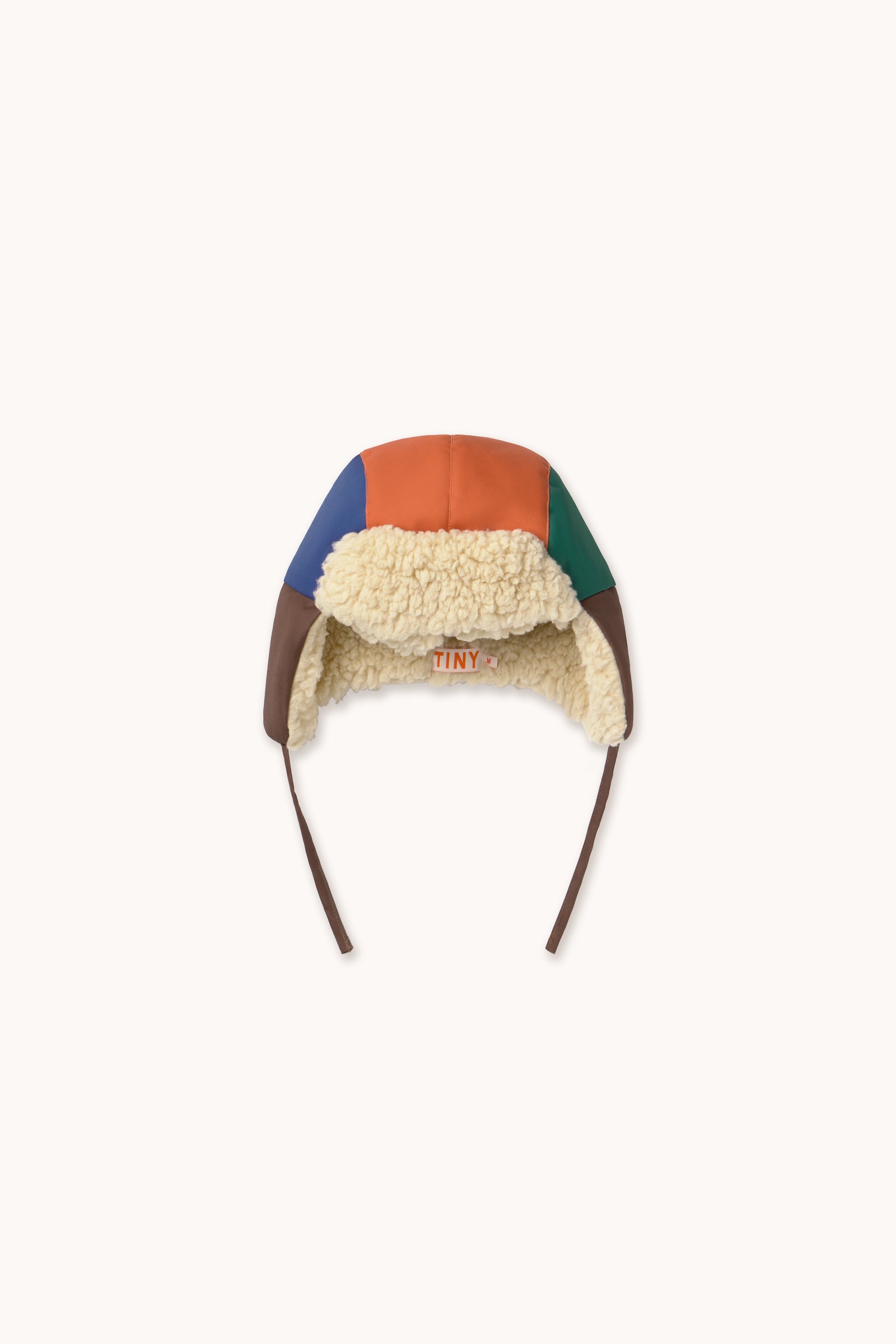 Kid's snow hat light rust/dark brown Color Block S,M,L - Tiny Cottons