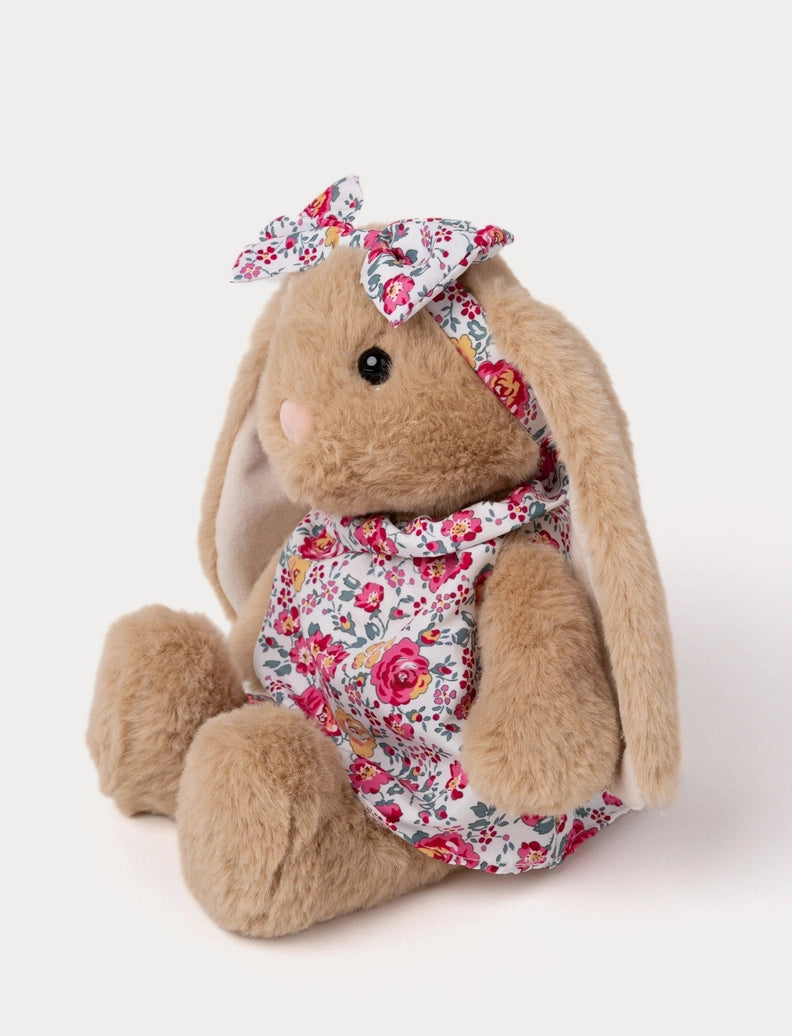 Λούτρινο Bunny Daisy με Floral Φόρεμα – Απαλό Παιδικό Παιχνίδι Αγκαλιάς 0+μηνων