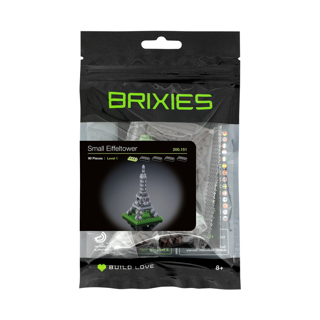 Children's DIY construction set - Brixies Eiffel Tower 90 pcs 8+