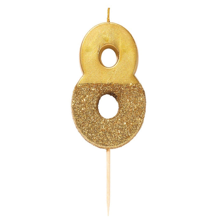 Κεράκι Χρυσό Νο 8