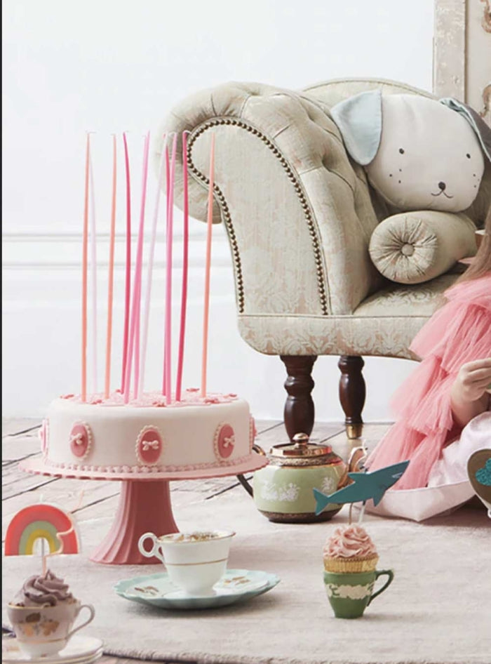 Κεράκια Ψηλά Ροζ (12τμχ)