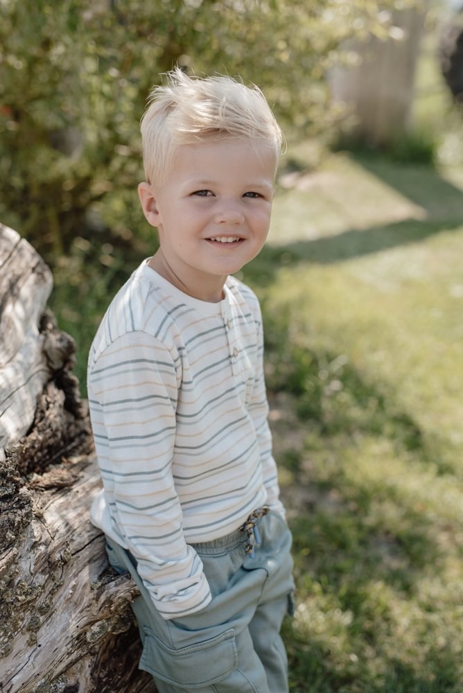 Kids long sleeve t-shirt with buttons Multi 1-4Years Little Dutch