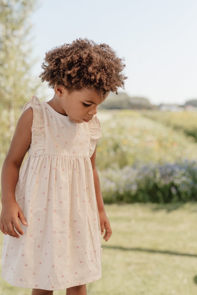Kids sleeveless dress Sand 1-4Years Little Dutch