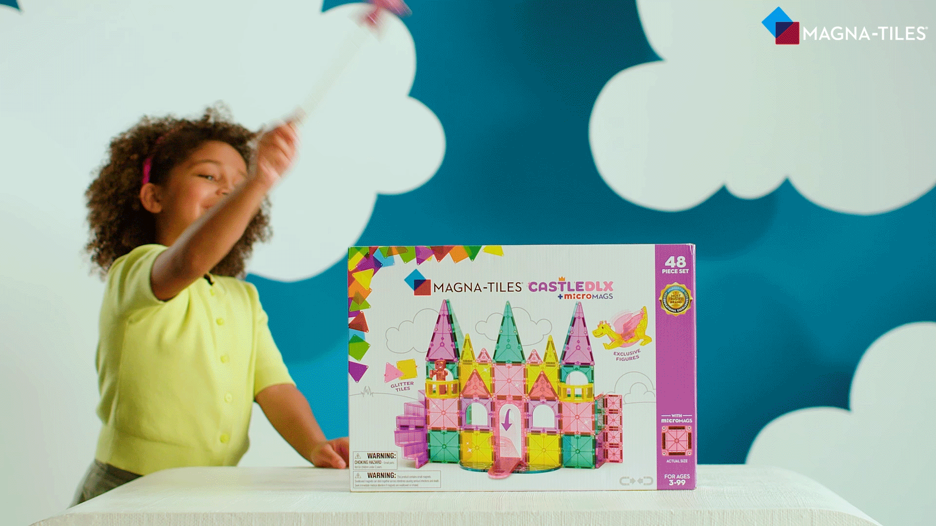 Μαγνητικό Παιχνίδι 48 κομματιών Castle DLX 3ετών+ Magna Tiles 242048