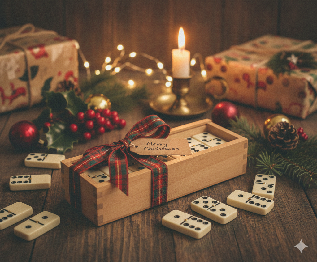 Classic Domino Game in Wooden Box – Suitable for Ages 3+