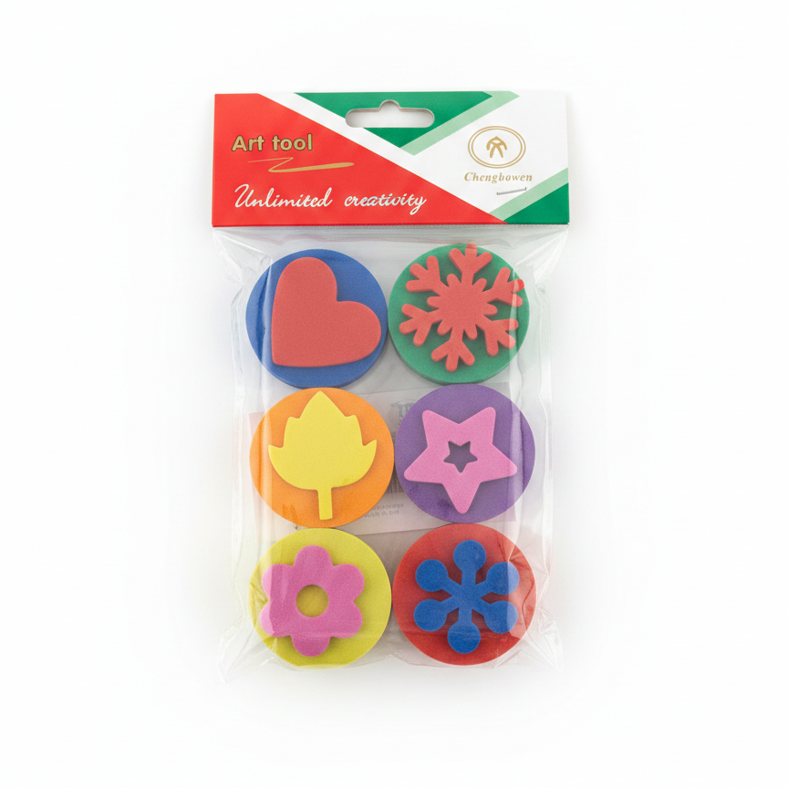 Σφραγίδες ζωγραφικής-χειροτεχνίας με σχέδια σετ 6 τεμάχια