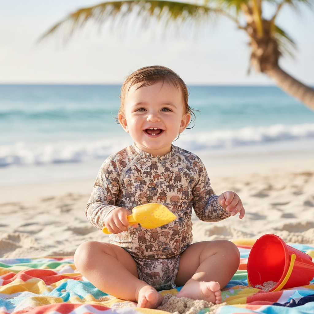 Kids onesie swimsuit Safari6M-10Y Konges Slojd