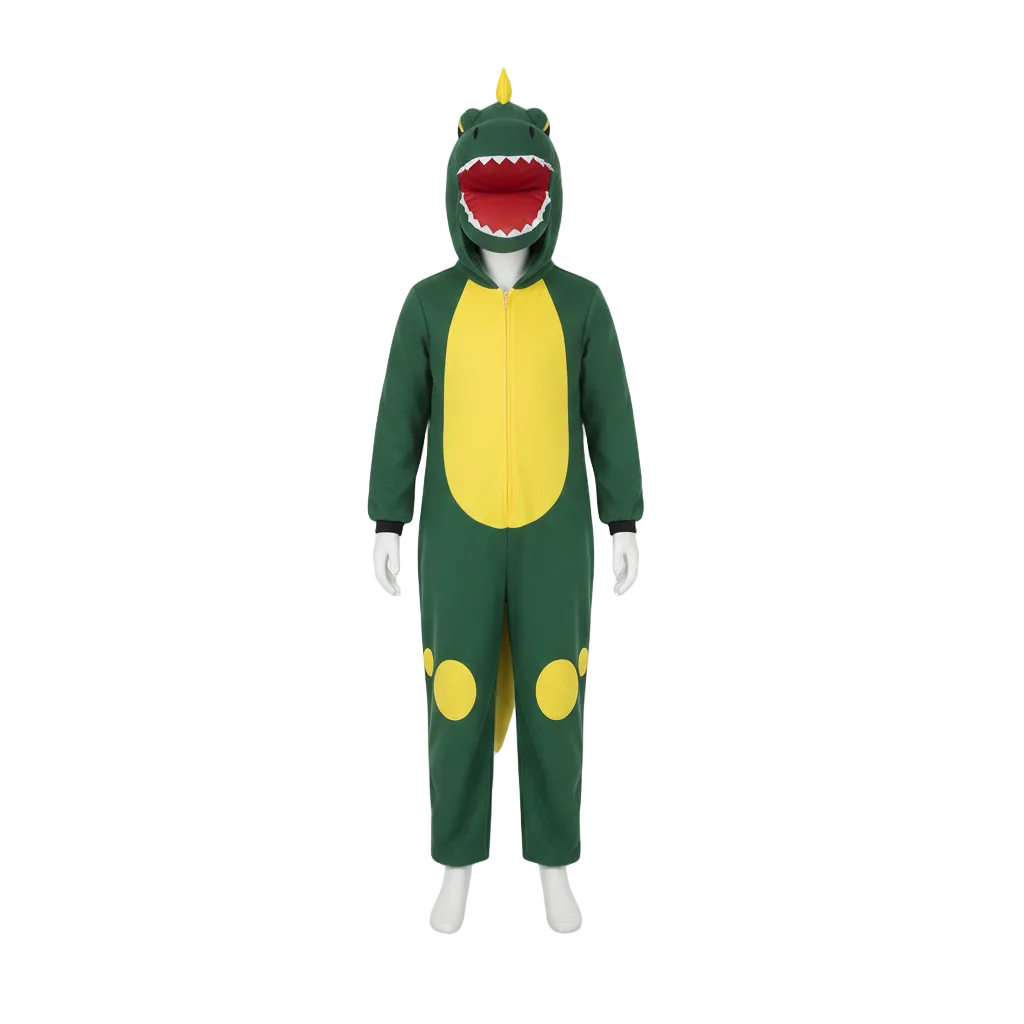 Kid's one-piece costume Green Dinosaur 3-6Υ