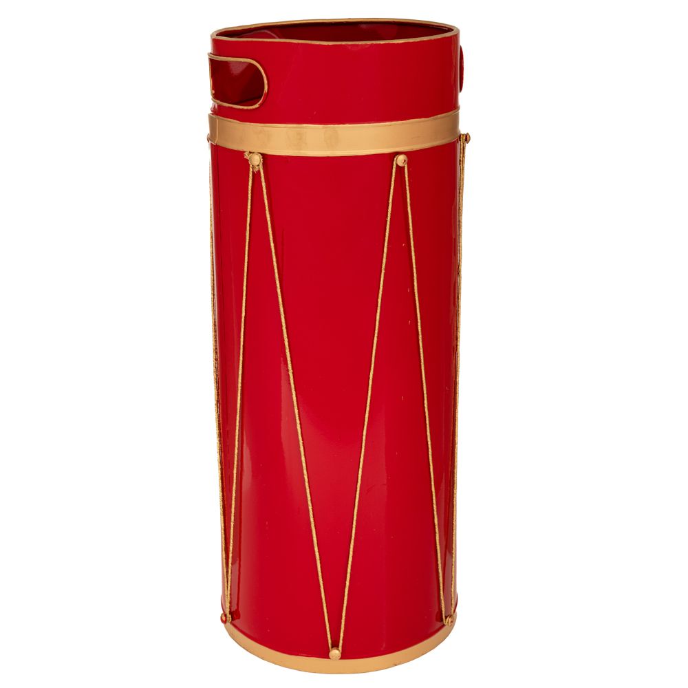 Red metal umbrella stand 22x50 cm