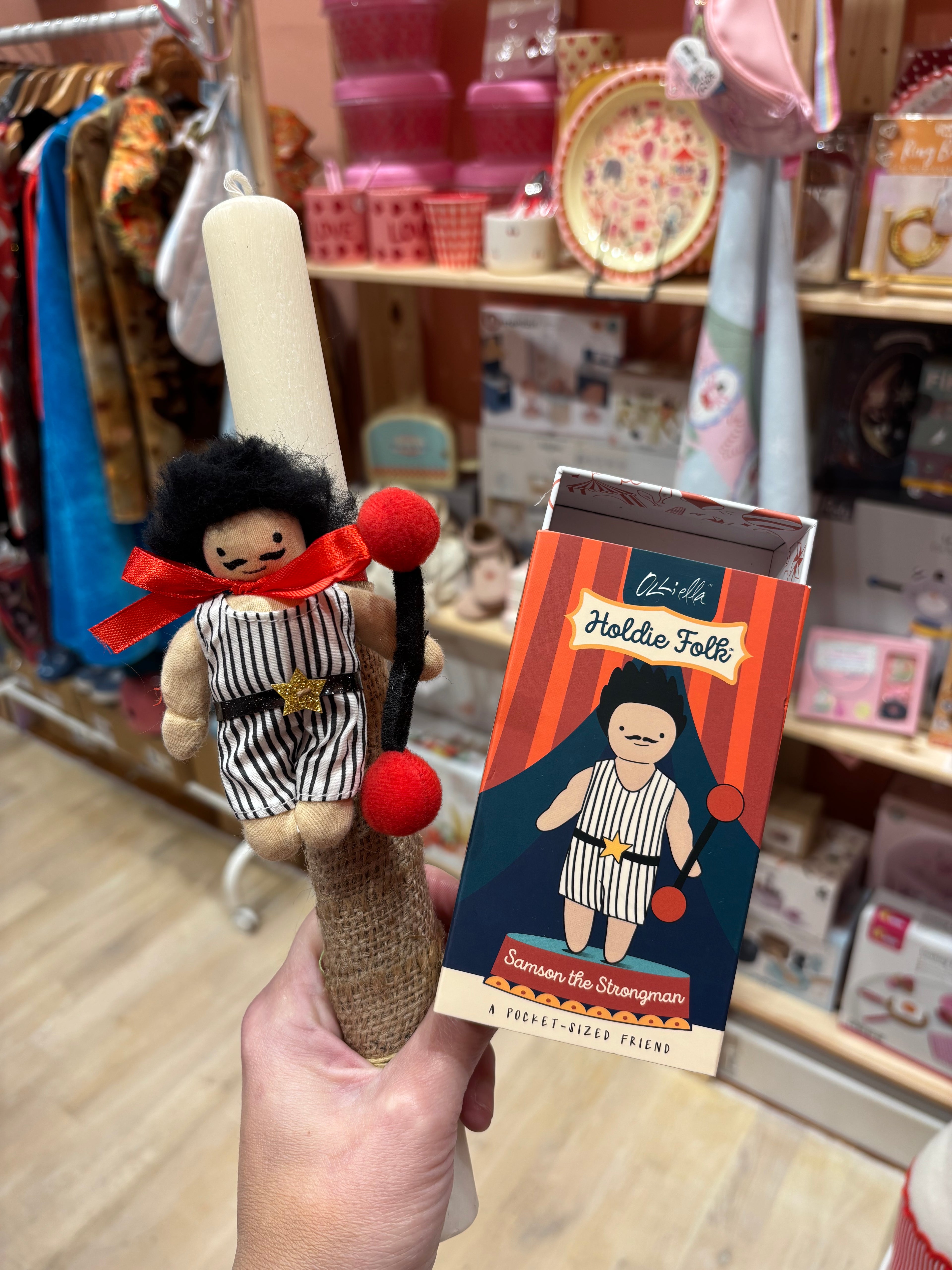 Παιδική χειροποίητη λαμπάδα The Strong Man-30cm