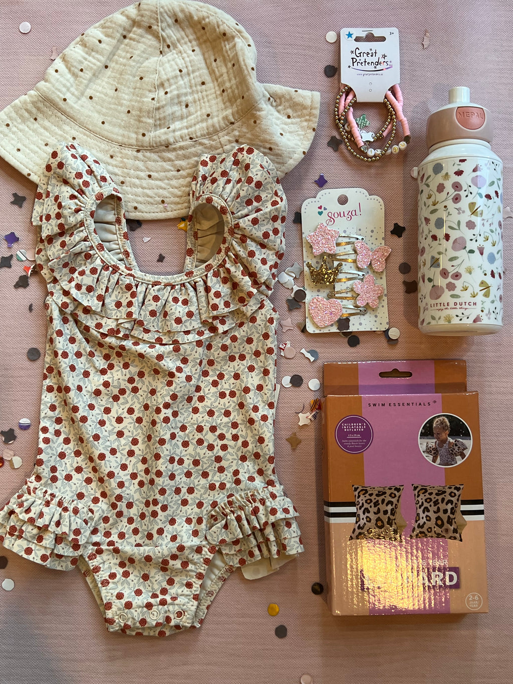 Παιδικό φλοραλ μαγιό με βολάν Mimi Fleur 6M-18M Konges Slojd