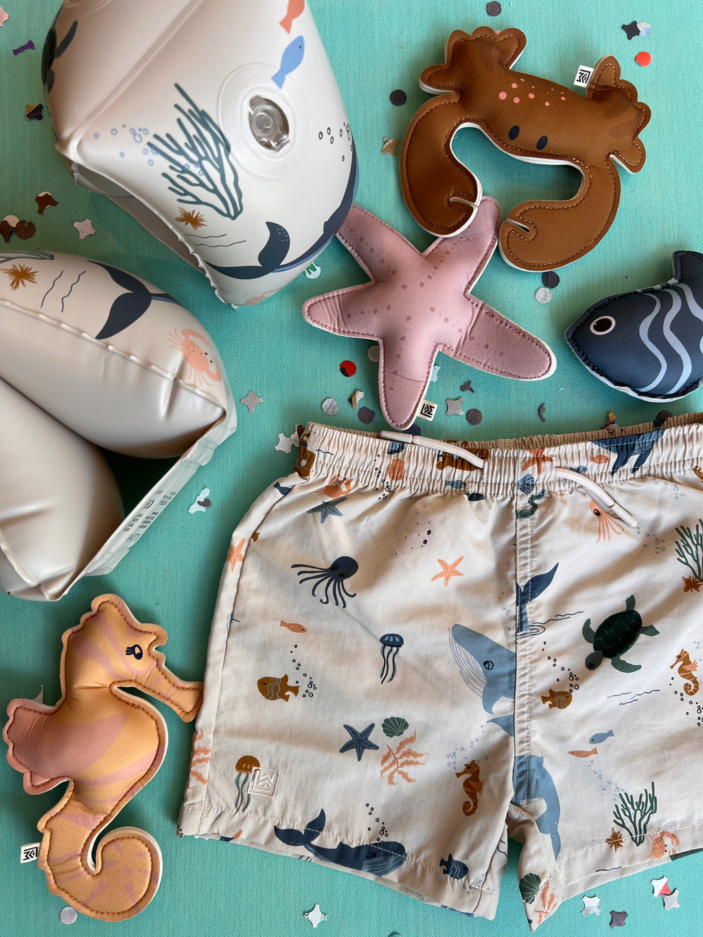 Children's swimming shorts Duke Sea Creature/Sandy print 12M-10Years - Liewood