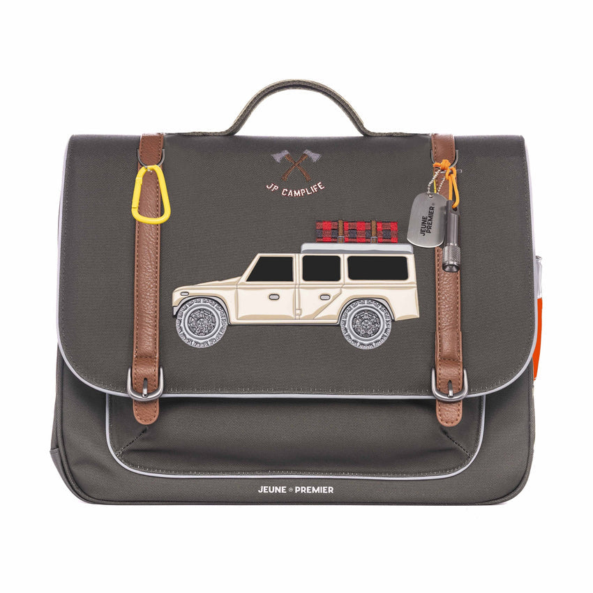 Retro school bag - It Bag Midi - Camp Life 30x38x15cm- 6Y+ Jeune Premier