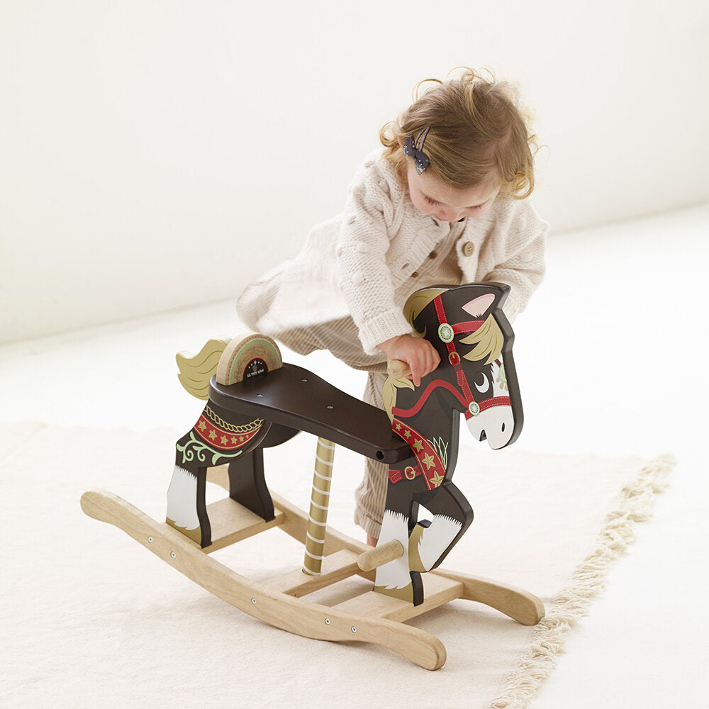 Le toy Van - Wooden rocking toy Horse 12 months+ 65x24x53cm