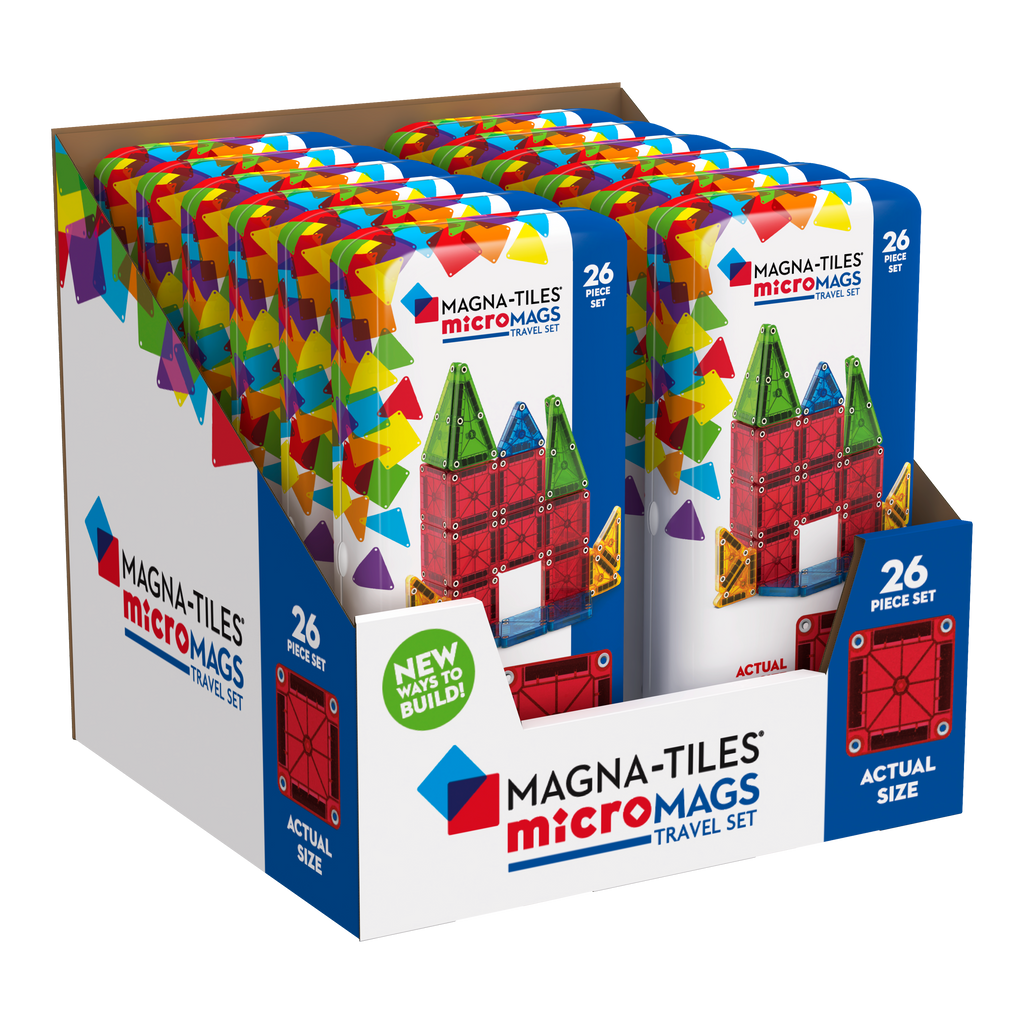 Micro mags Travel set - 26 Piece Set 3Y+ Magna Tiles