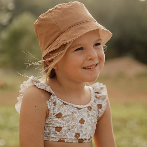 Kid's reversible hat Vintage Ochre -Little Dutch 0-4 Years
