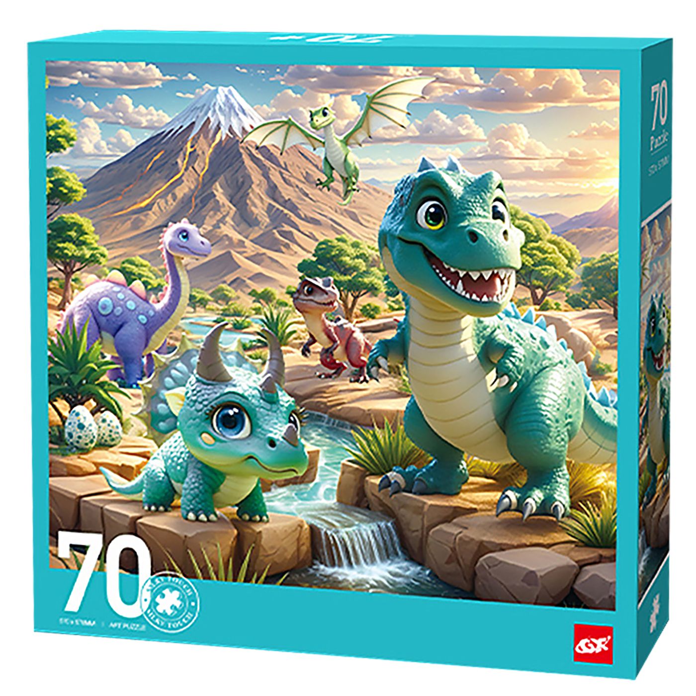 Kid's puzzle 70pcs Dinosaurs 57x57cm