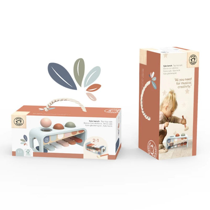 Wooden kid's toy Xylophone bench Tap Tap 12+months - Speedy Monkey