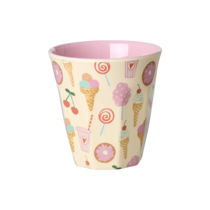 Σετ 6 Παιδικά ποτήρια μελαμίνης Λούνα Παρκ Pink 160 ml Rice