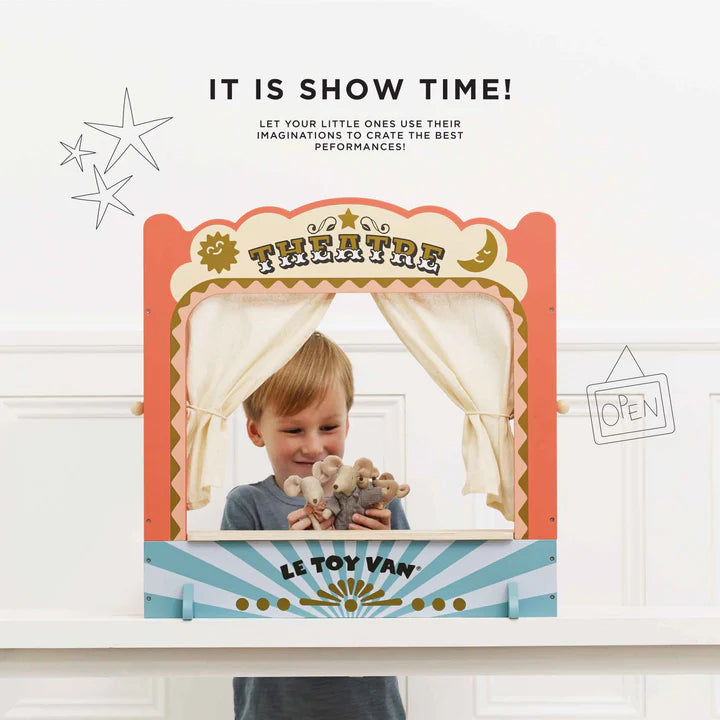 Le Toy Van Kid's Wooden Tabletop Theatre  3+ 57x29.5x54.5cm