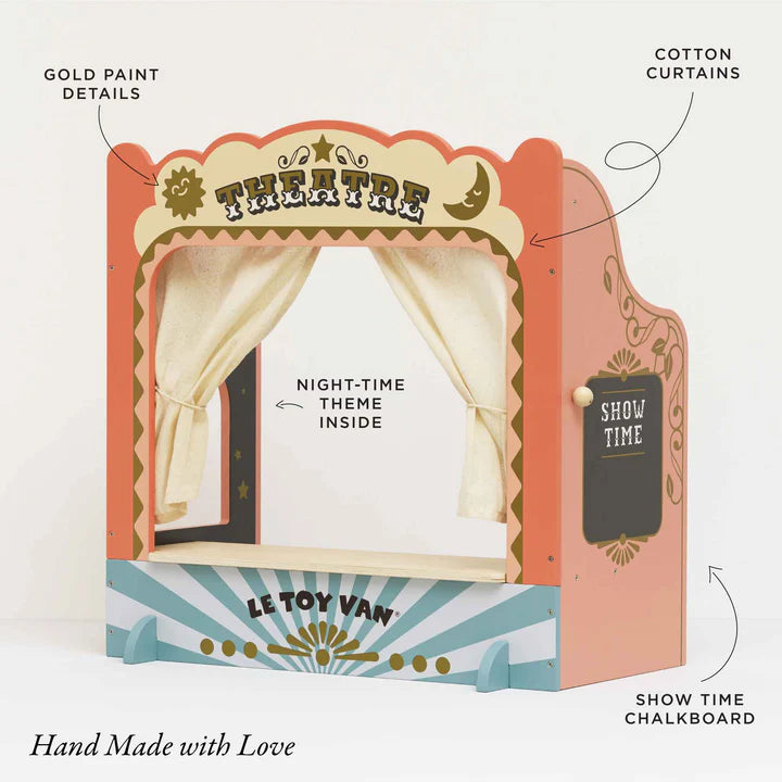 Le Toy Van Kid's Wooden Tabletop Theatre  3+ 57x29.5x54.5cm