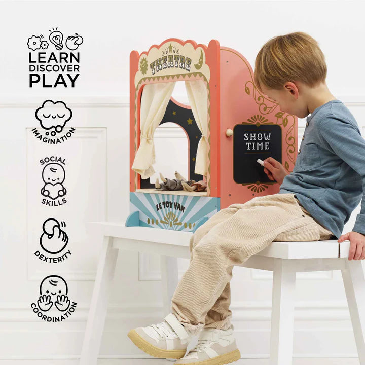 Le Toy Van Kid's Wooden Tabletop Theatre  3+ 57x29.5x54.5cm