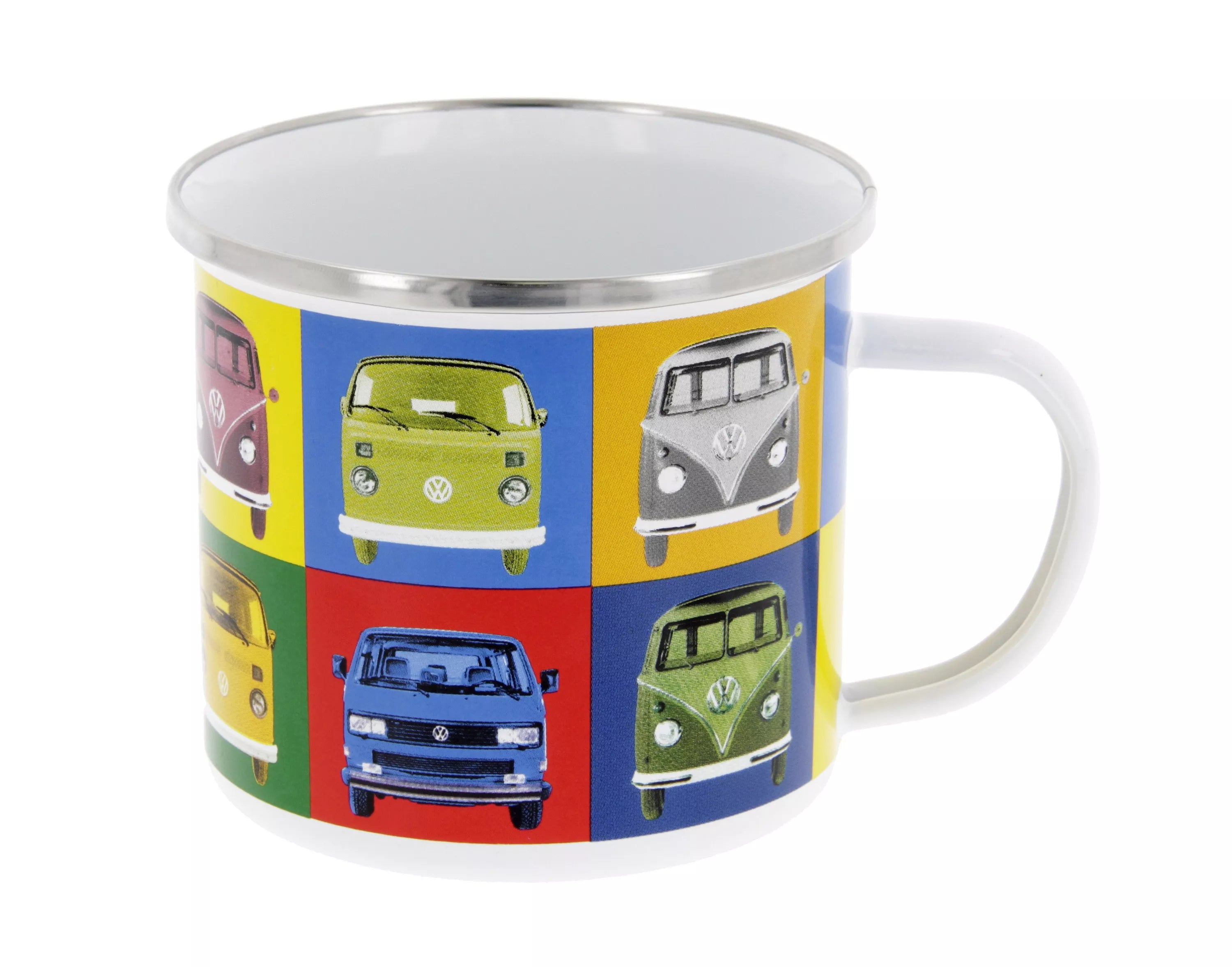 Παιδική εμαγιέ κούπα 9.5 x 8.5 cm VW Cars Multicolor