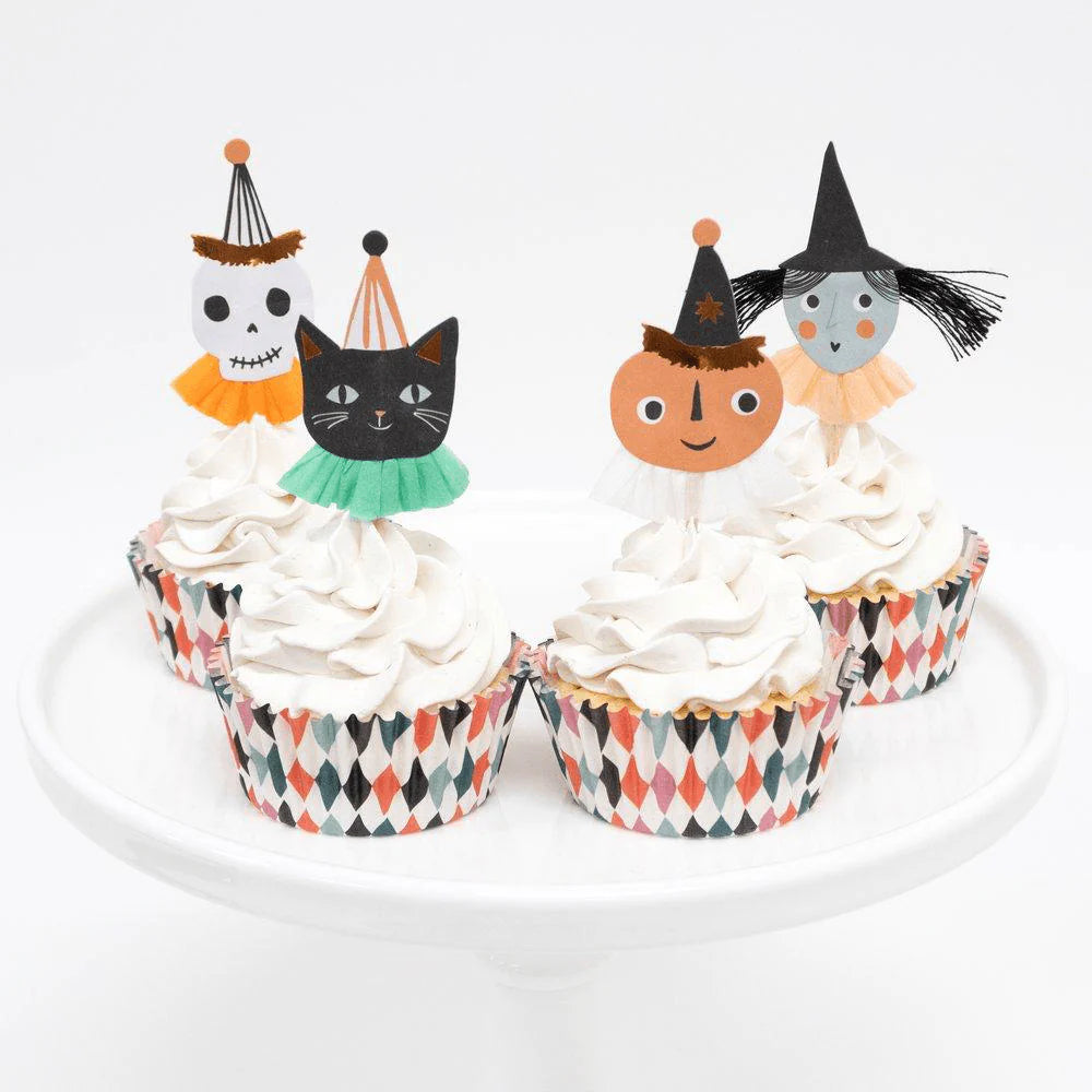 Cupcake Kit φορμάκια και toppers για παιδικό πάρτι Halloween Pumpkin Patch σετ 24τμχ - Meri Meri