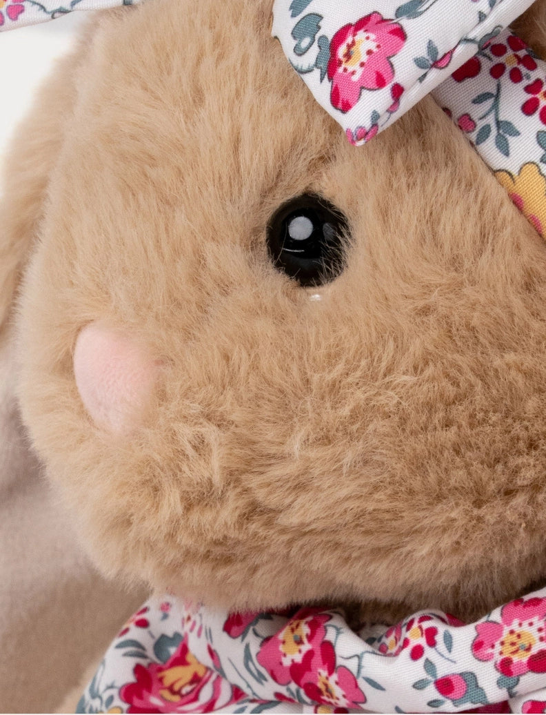 Λούτρινο Bunny Daisy με Floral Φόρεμα – Απαλό Παιδικό Παιχνίδι Αγκαλιάς 0+μηνων