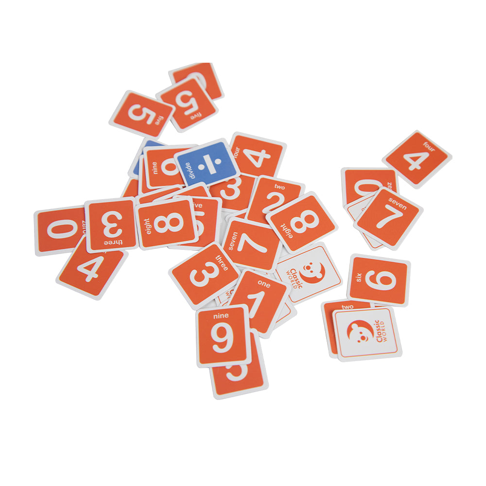 Children's Wooden Abacus with Math cards 3+