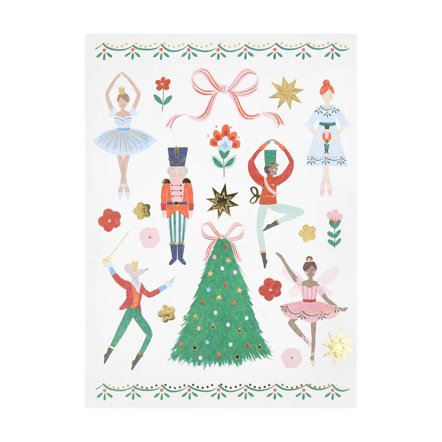 Christmas Stickers Ballet Nutcracker 10 sheets