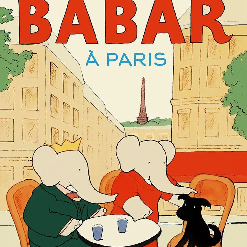Retro Poster A3 Babar A Paris 30 x 40cm