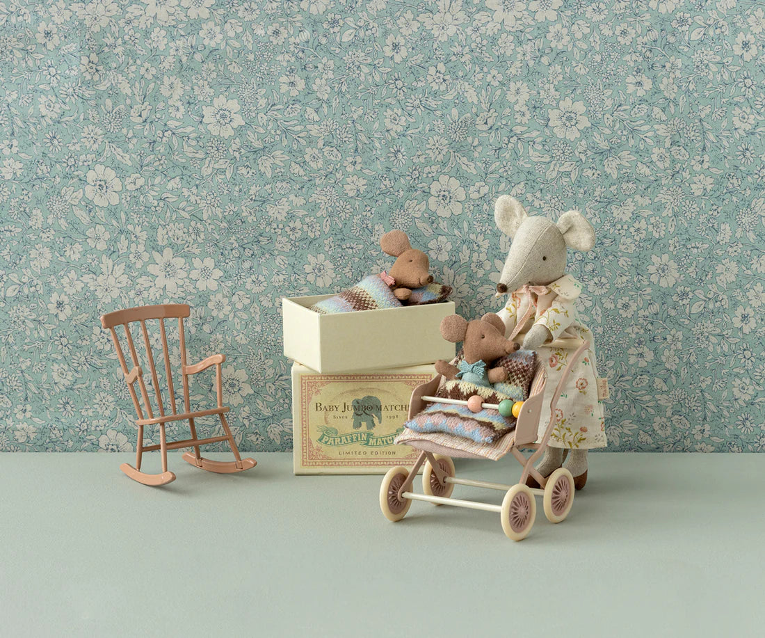 Baby Rose mouse in matchbox 8cm Maileg 3+