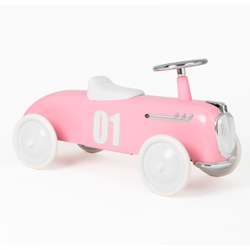 Kid's Metal Steering Wheel Roadsters Baghera  Pink 3Υ+ 75x35x36cm