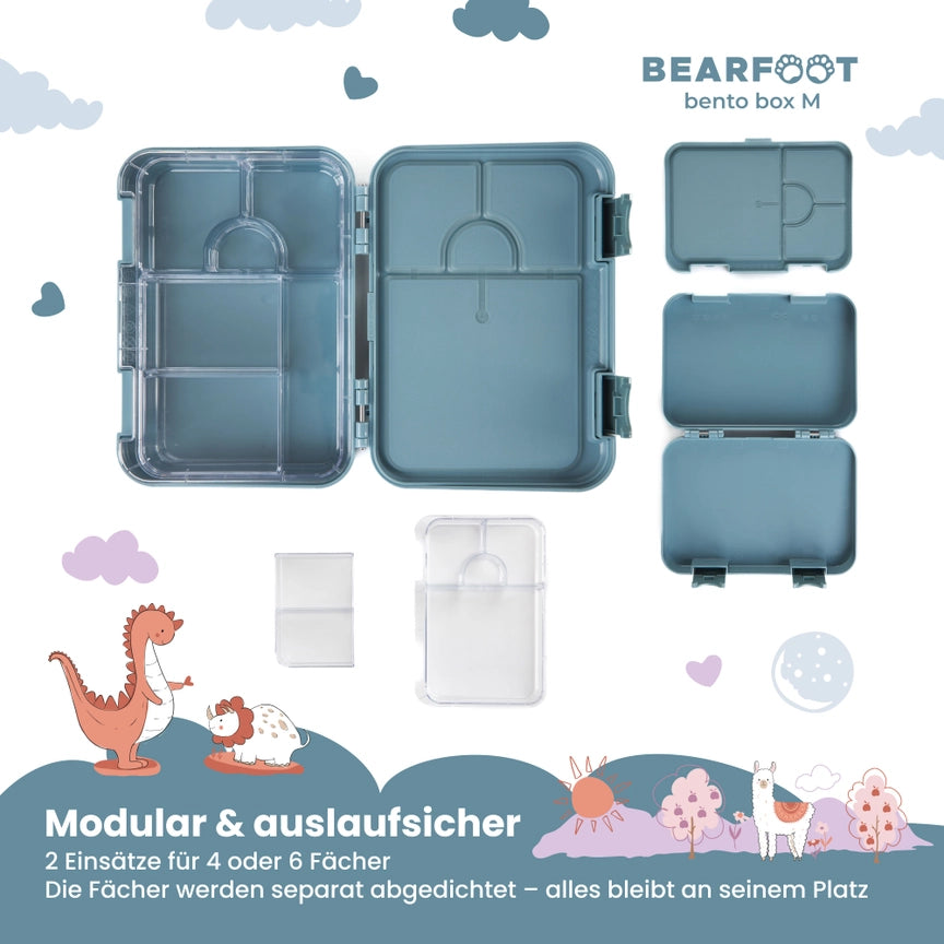 Kid's Bento Box M - Fire department with compartments - Bearfoot