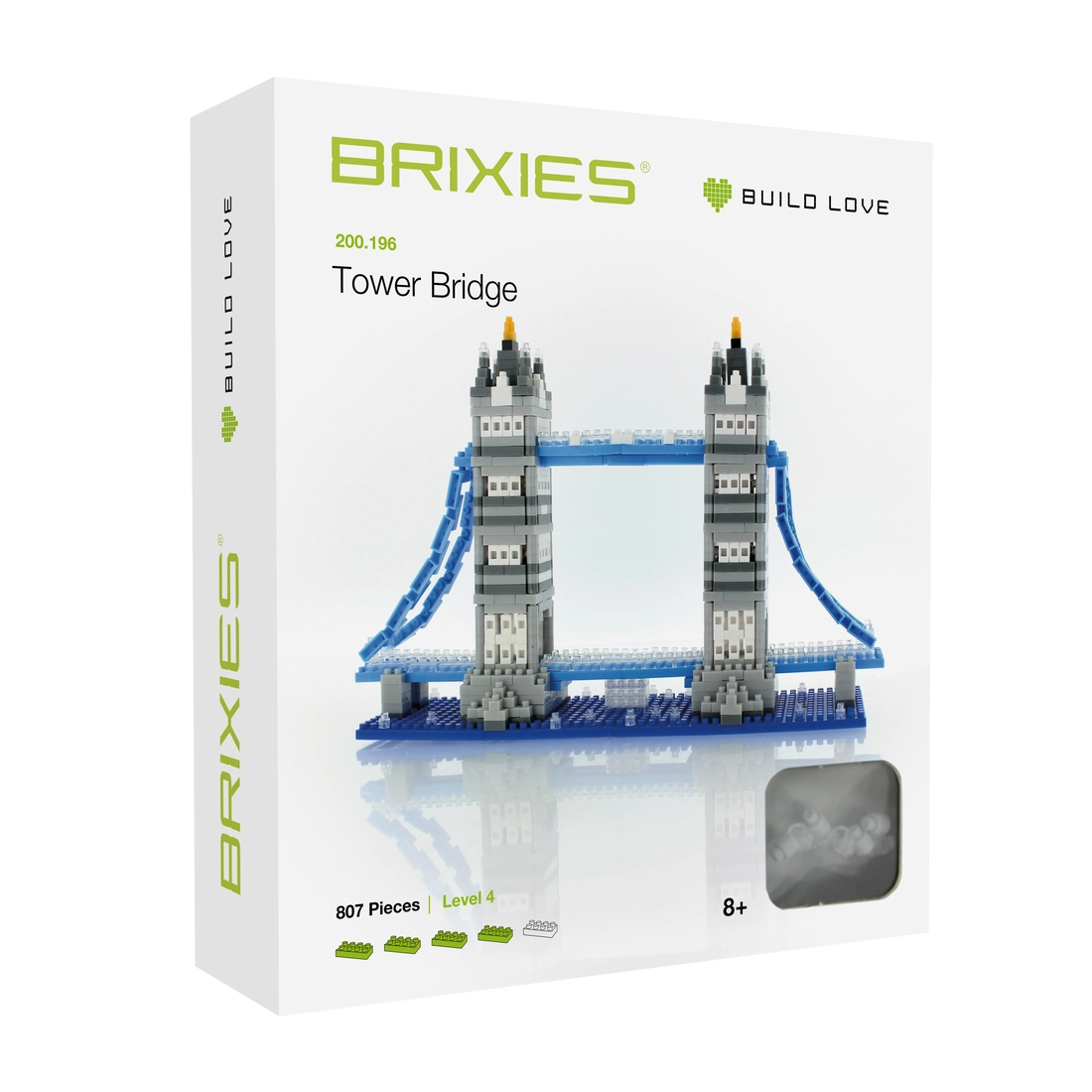 Kid's DIY construction set - Brixies Tower Bridge 807 pcs 8+