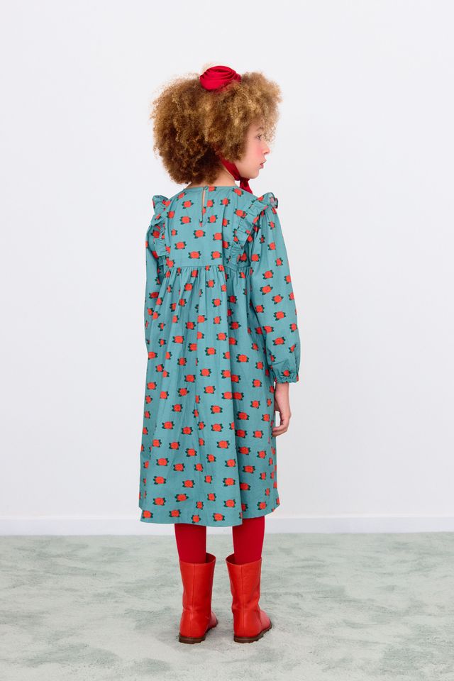 Παιδικό βαμβακερό φόρεμα Camelias 3-12 ετών Tinycottons