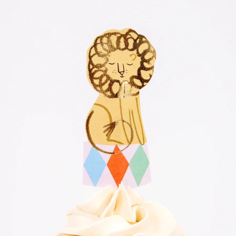 Cupcake Kit φορμάκια και toppers για παιδικό πάρτι Circus σετ 24τμχ - Meri Meri