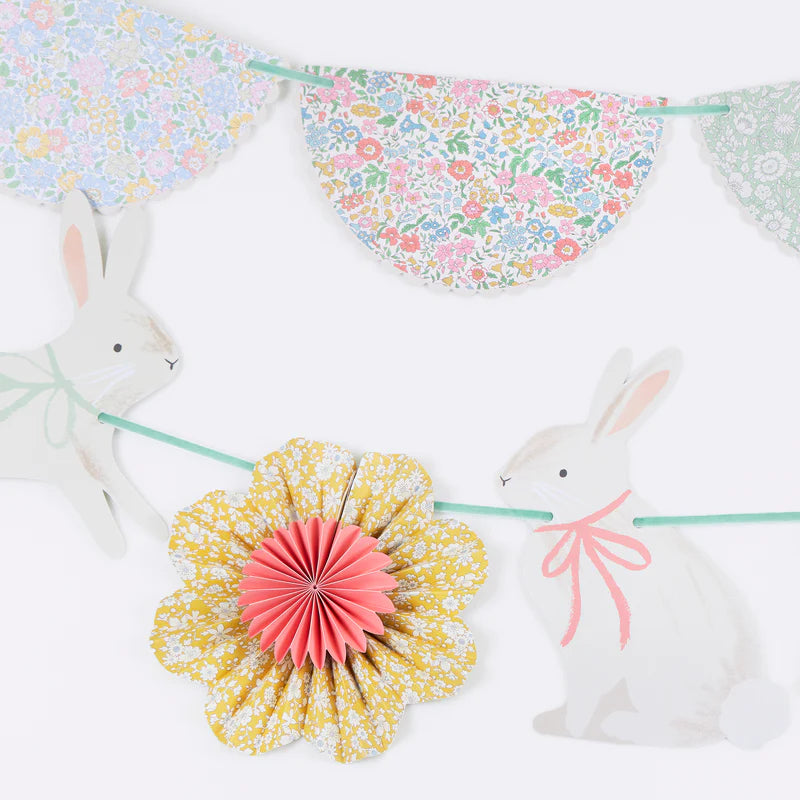 Decorative paper garland with Liberty bunnies 2.1m