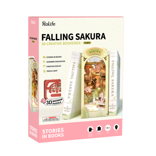  Bookstore DIY Book Nook Falling Sakura Kit 14Y+ 