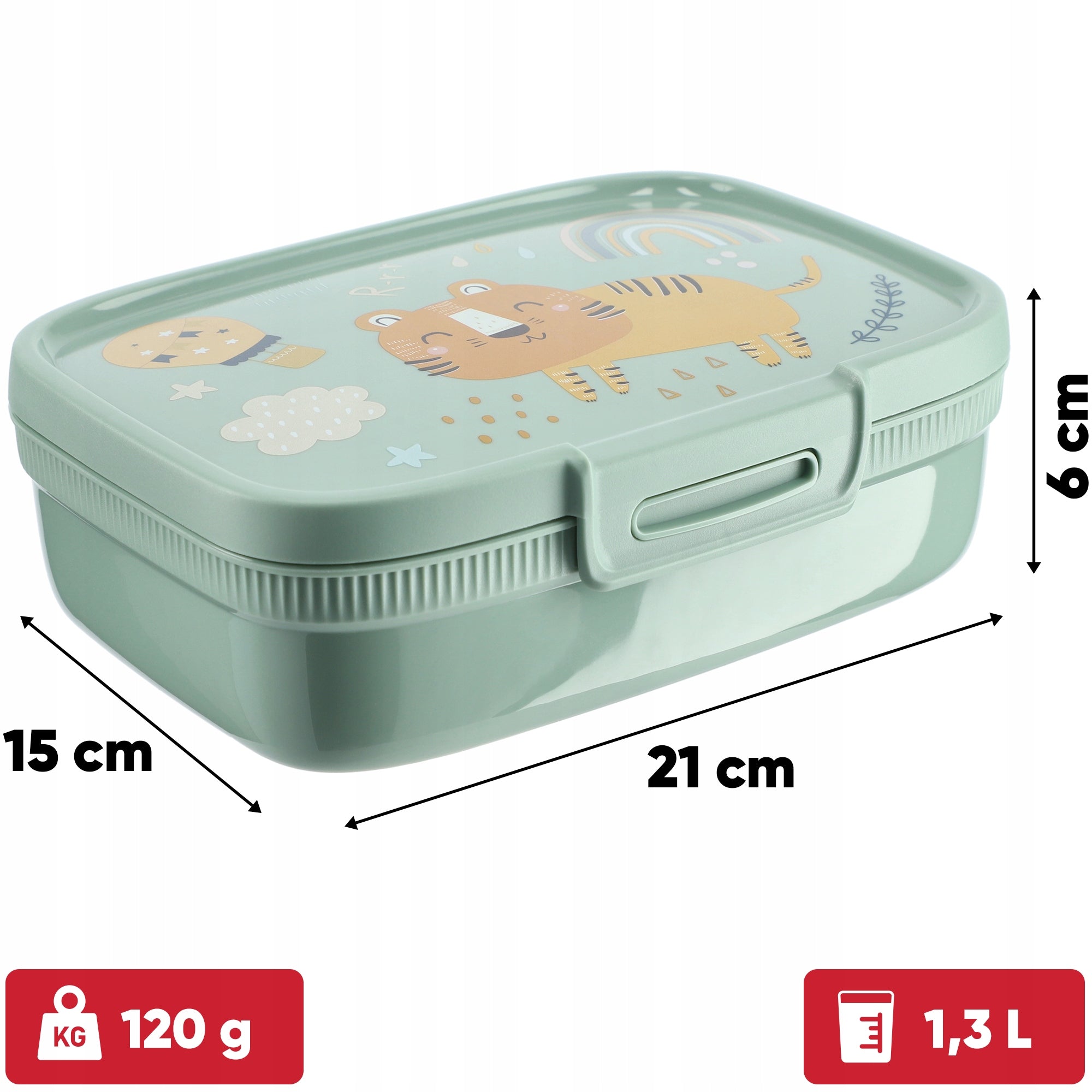 Children's lunch box Lion 15x21x6cm-Dishwasher Safe+ Microwave Safe